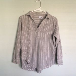 Striped collared blouse